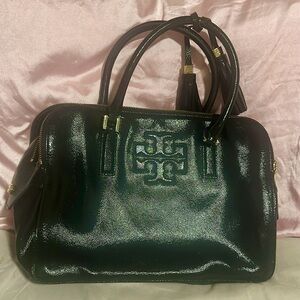 Tory Burch Thea Triple-Zip Satchel Bag, Black